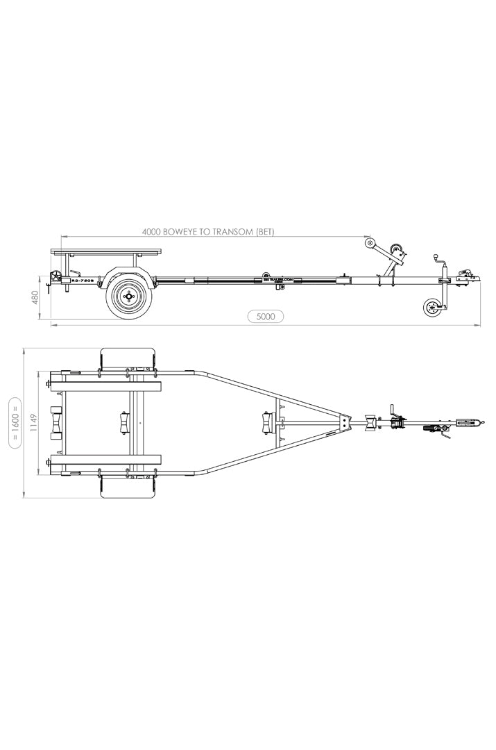 R2-750EL Boat Trailer